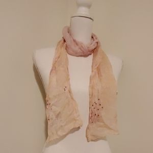 Blush Colored Sheer Scarf with Sequins